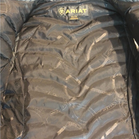 Ariat Equestrian Quilted Sleeveless Vest, Size XS, Dark Gray - Picture 5 of 11